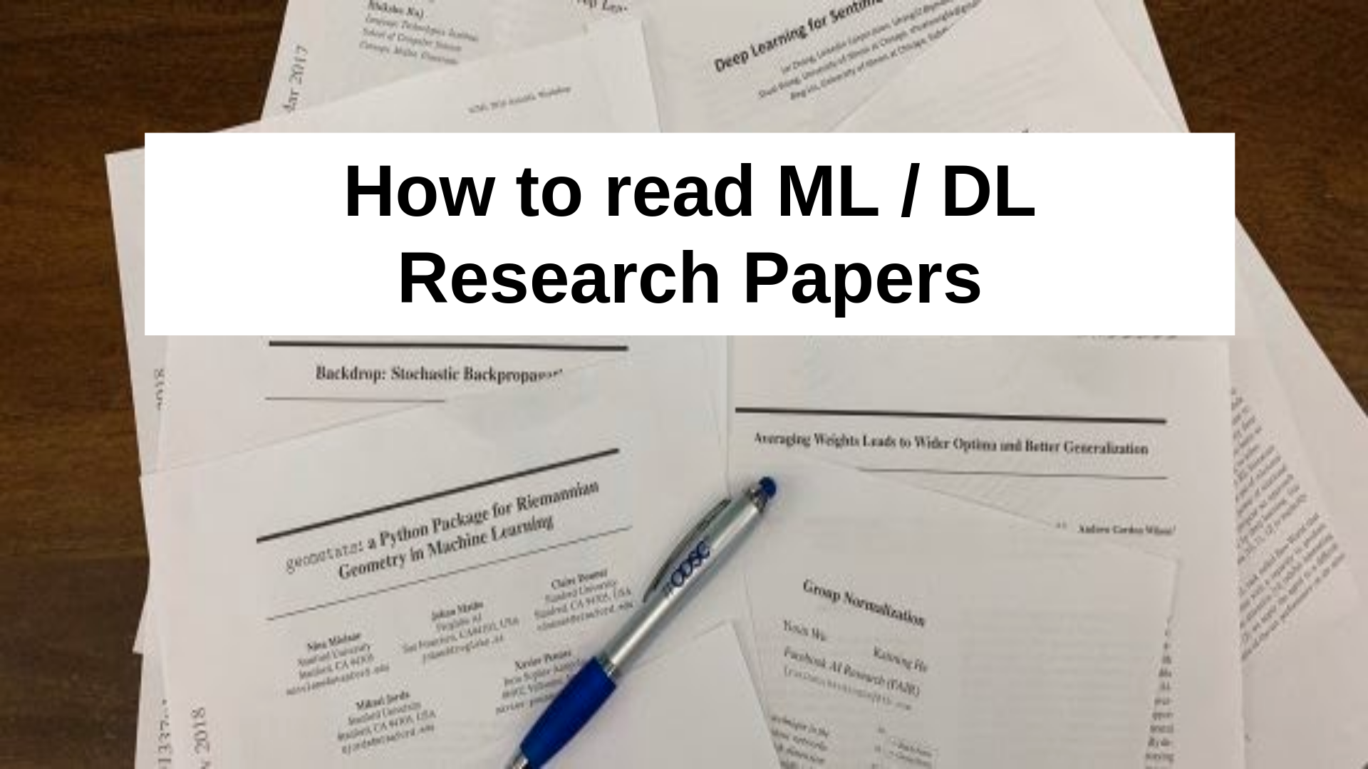 deep learning research papers for beginners